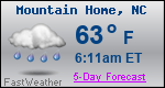 Weather Forecast for Mountain Home, NC