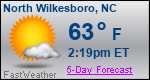 Weather Forecast for North Wilkesboro, NC