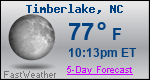 Weather Forecast for Timberlake, NC