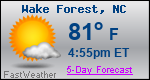Weather Forecast for Wake Forest, NC