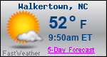 Weather Forecast for Walkertown, NC