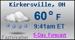 Weather Forecast for Kirkersville, OH