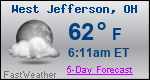 Weather Forecast for West Jefferson, OH