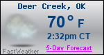 Weather Forecast for Deer Creek, OK