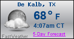 Weather Forecast for De Kalb, TX