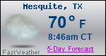Weather Forecast for Mesquite, TX