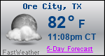 Weather Forecast for Ore City, TX