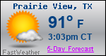 Weather Forecast for Prairie View, TX