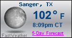 Weather Forecast for Sanger, TX