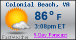 Weather Forecast for Colonial Beach, VA