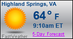 Weather Forecast for Highland Springs, VA