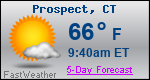 Weather Forecast for Prospect, CT