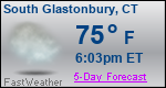 Weather Forecast for South Glastonbury, CT