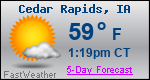 Weather Forecast for Cedar Rapids, IA