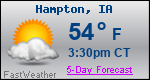 Weather Forecast for Hampton, IA