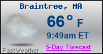 Weather Forecast for Braintree, MA