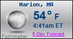 Weather Forecast for Marion, MA