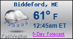 Weather Forecast for Biddeford, ME