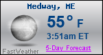 Weather Forecast for Medway, ME