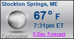 Weather Forecast for Stockton Springs, ME
