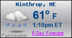 Weather Forecast for Winthrop, ME