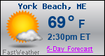 Weather Forecast for York Beach, ME