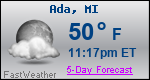 Weather Forecast for Ada, MI