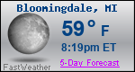 Weather Forecast for Bloomingdale, MI