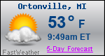 Weather Forecast for Ortonville, MI