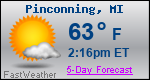 Weather Forecast for Pinconning, MI