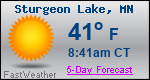 Weather Forecast for Sturgeon Lake, MN