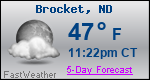 Weather Forecast for Brocket, ND