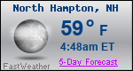 Weather Forecast for North Hampton, NH