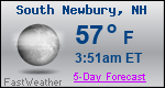 Weather Forecast for South Newbury, NH