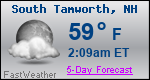 Weather Forecast for South Tamworth, NH