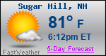 Weather Forecast for Sugar Hill, NH