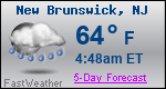 Weather Forecast for New Brunswick, NJ