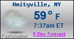 Weather Forecast for Amityville, NY
