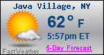 Weather Forecast for Java Village, NY
