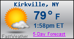 Weather Forecast for Kirkville, NY