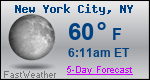 Weather Forecast for New York, NY