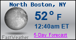 Weather Forecast for North Boston, NY