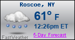 Weather Forecast for Roscoe, NY