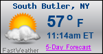 Weather Forecast for South Butler, NY