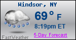 Weather Forecast for Windsor, NY