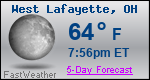 Weather Forecast for West Lafayette, OH