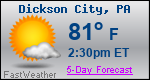 Weather Forecast for Dickson City, PA
