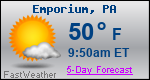 Weather Forecast for Emporium, PA