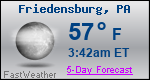 Weather Forecast for Friedensburg, PA