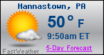 Weather Forecast for Hannastown, PA